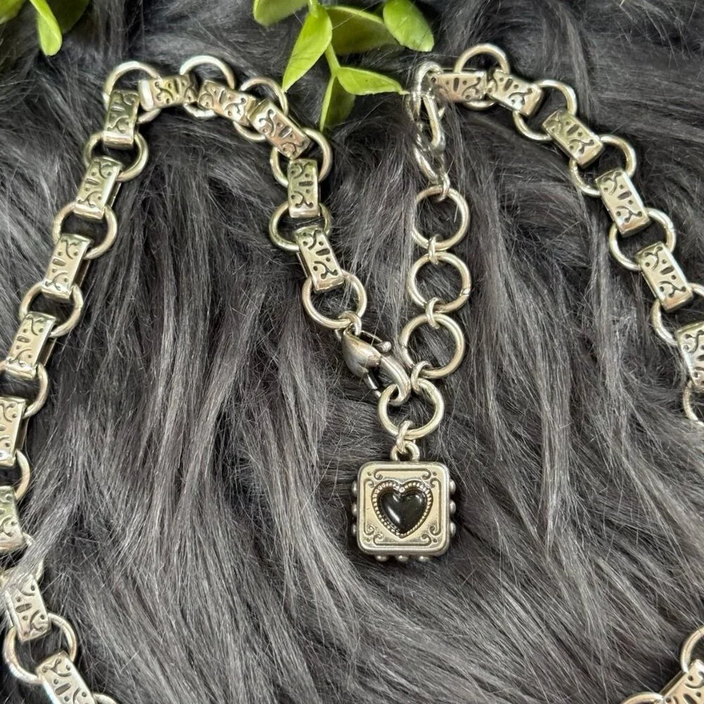 Brighton Black Enamel Charm‎ Necklace